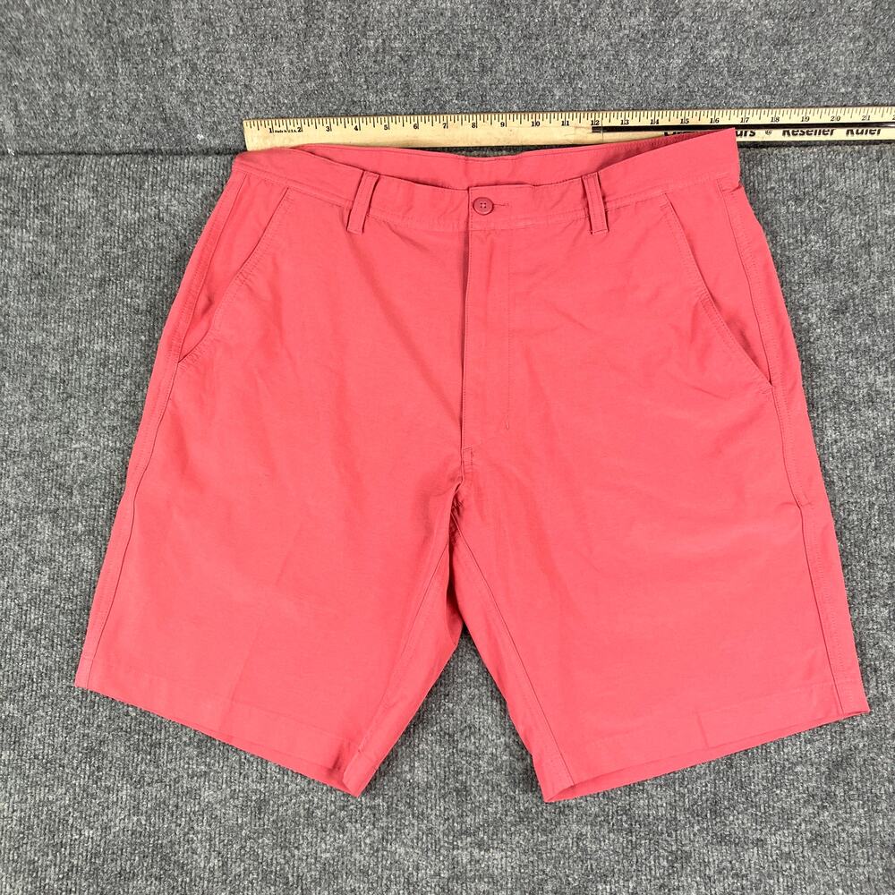 FJ Men's Shorts Size 35 Coral Red Stretch Casual‎ Chino Flat Front Lightweight